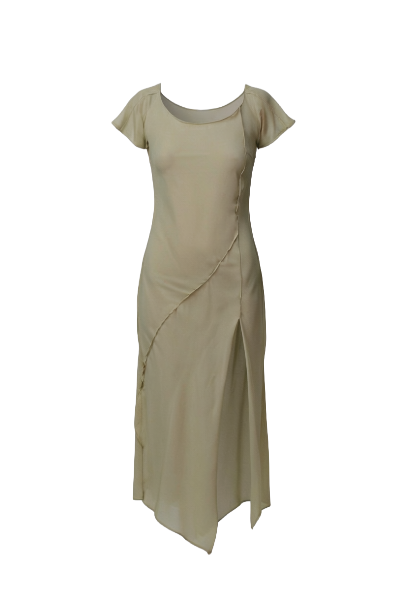 Silk Bias Dress Sage