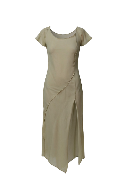 Silk Bias Dress Sage