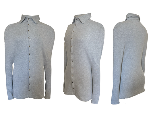 grey button down cardigan