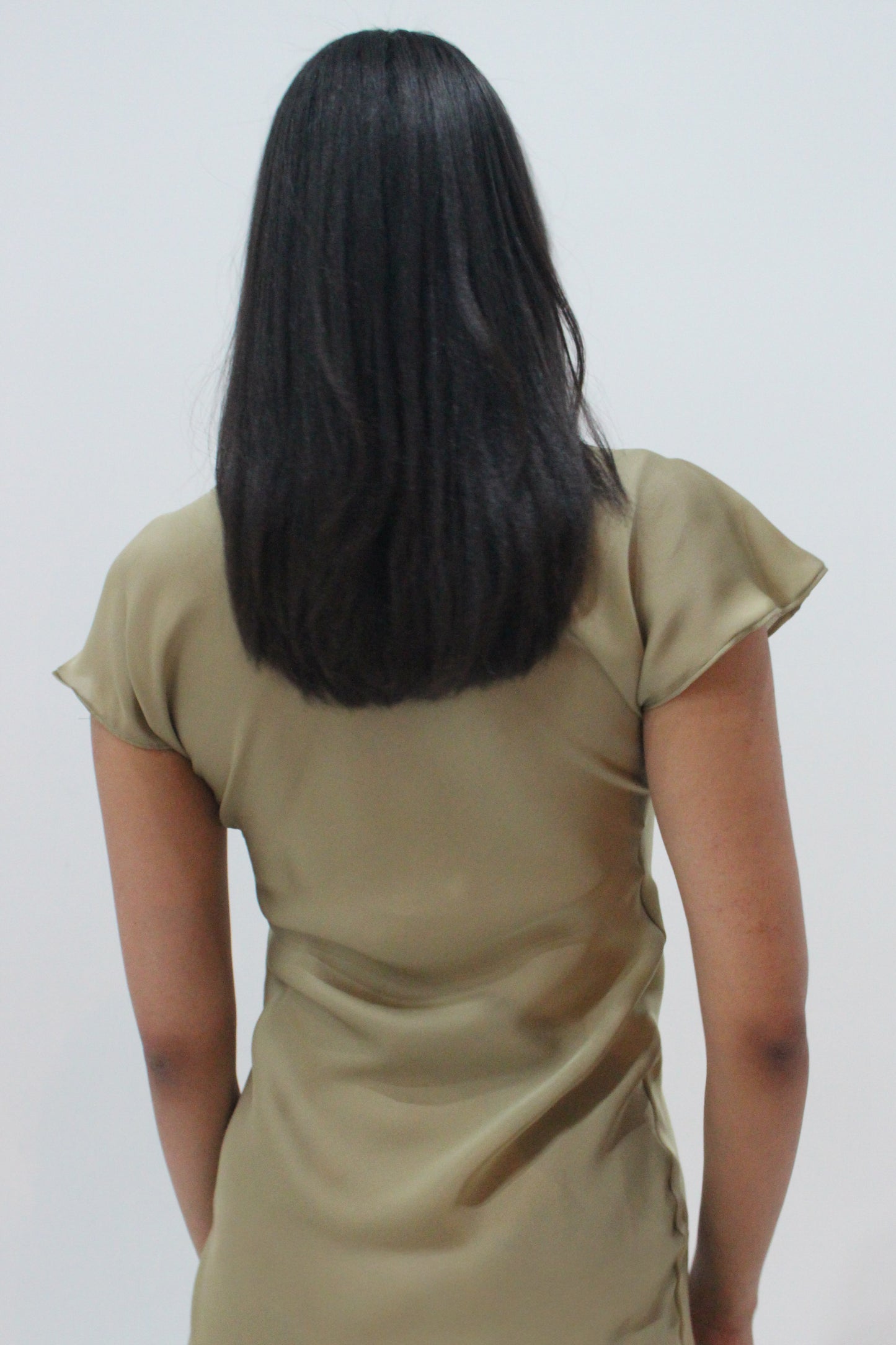 Silk Bias Dress Sage