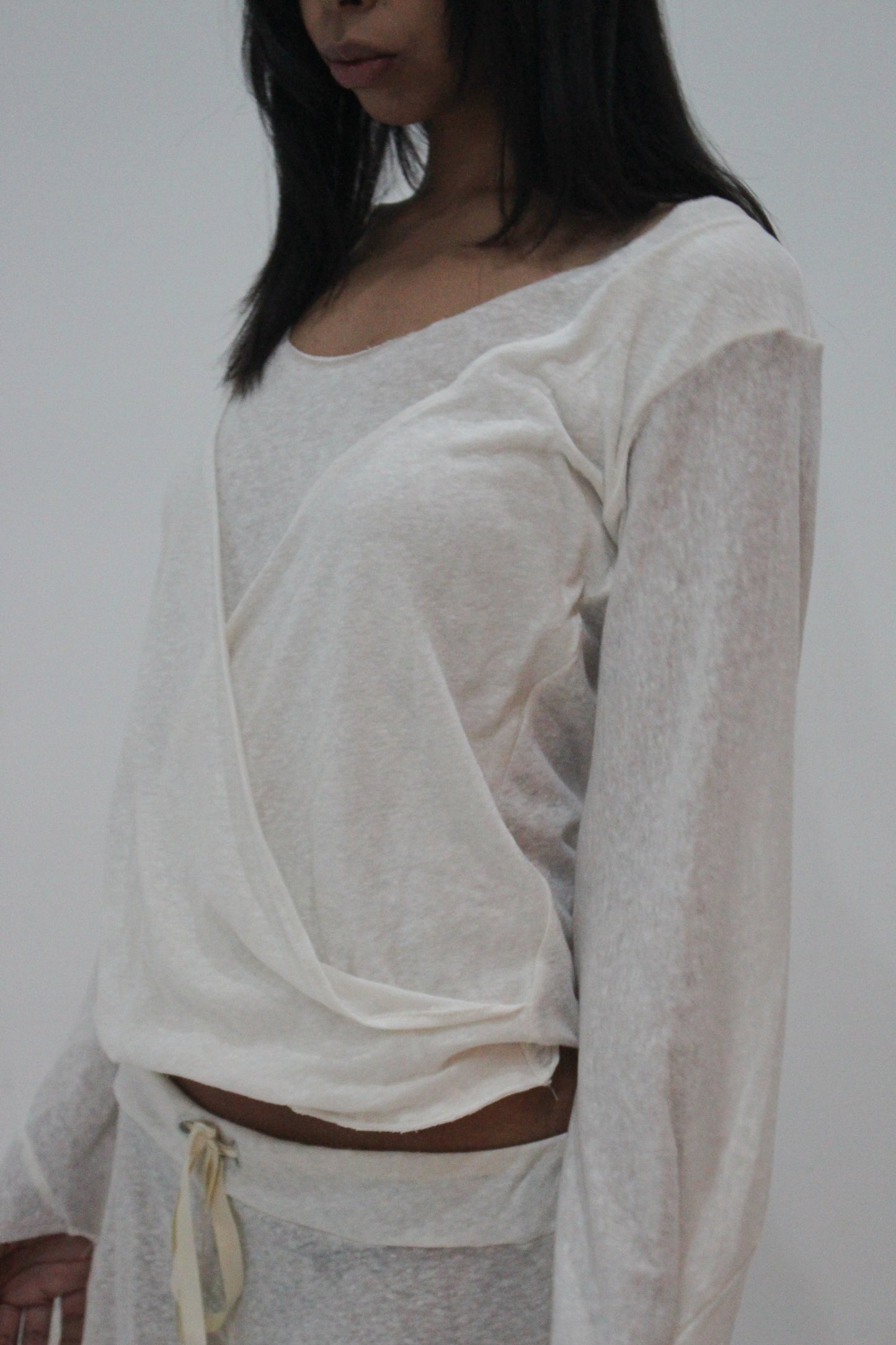 Draped Cotton Top
